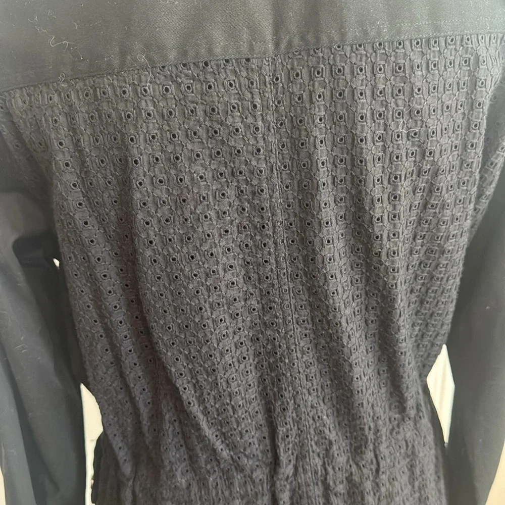 Black Utility Jacket Cotton Eyelet‎ - Picture 9 of 11